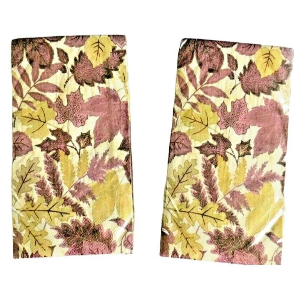 Autumn Purple Amethyst Paper Napkins Towels Buffet Bathroom Guest 20 Count 2 pk